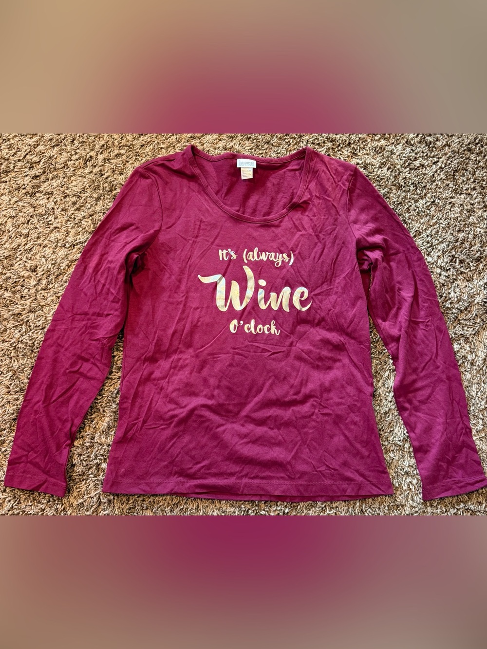Wine O'Clock Long Sleeve Tee